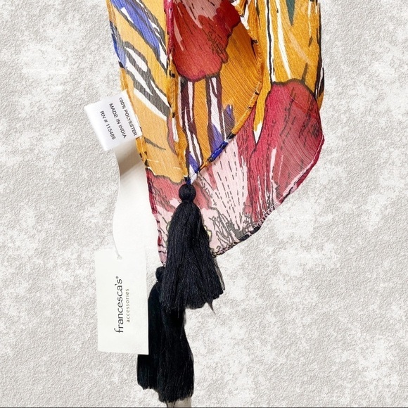 NWT FRANCESCA’S Tropical Floral Sheer Kimono, One Size - Picture 3 of 8